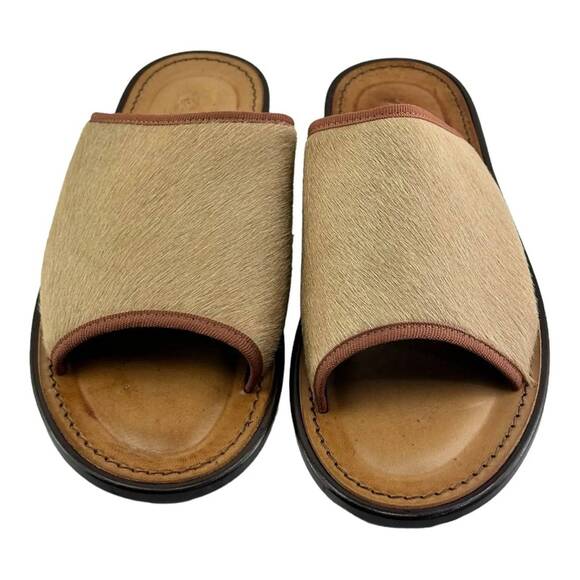 Re Ferdinando Vero Cuoio Slides Sandals - Picture 4 of 6